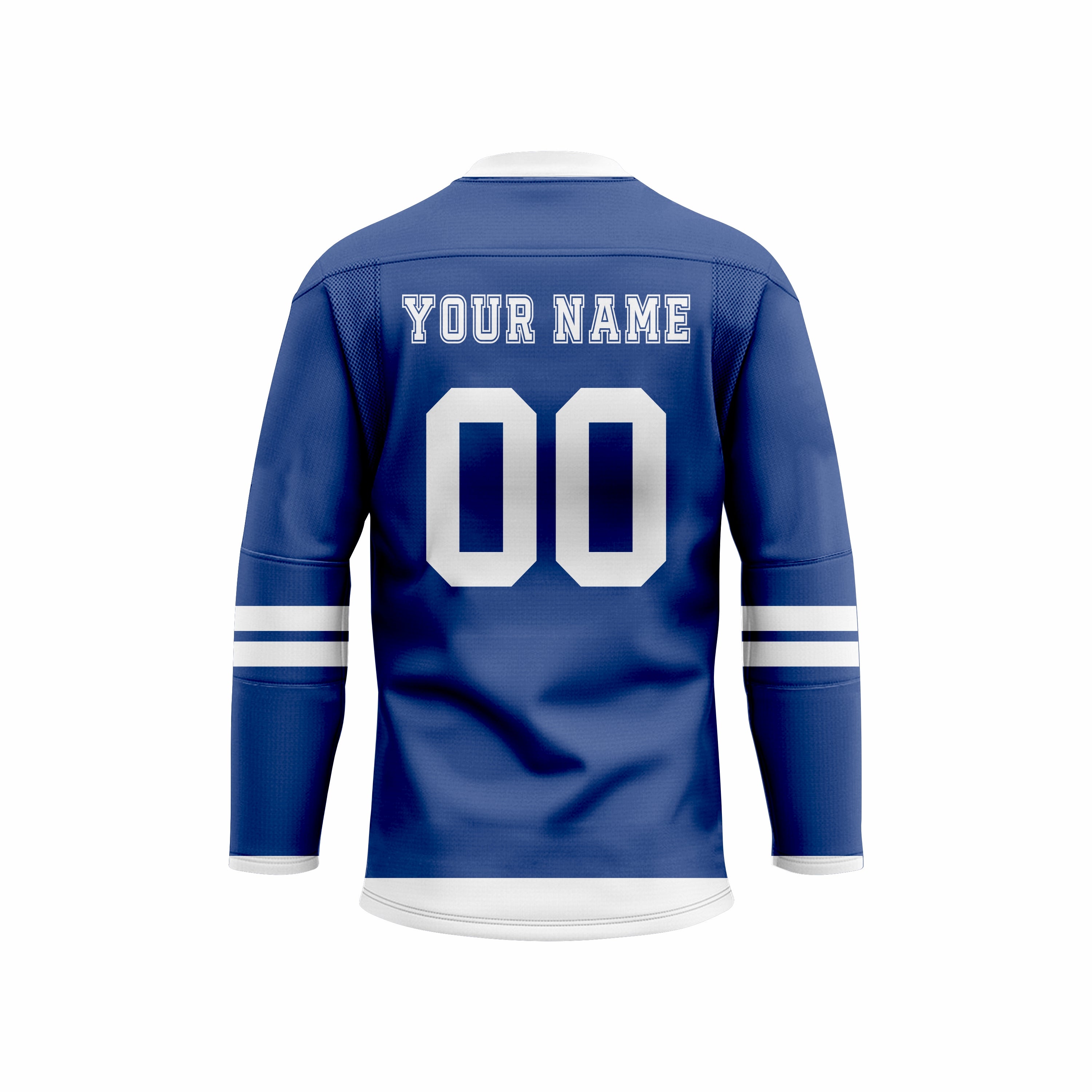Custom Blue & White Laced Hockey jersey