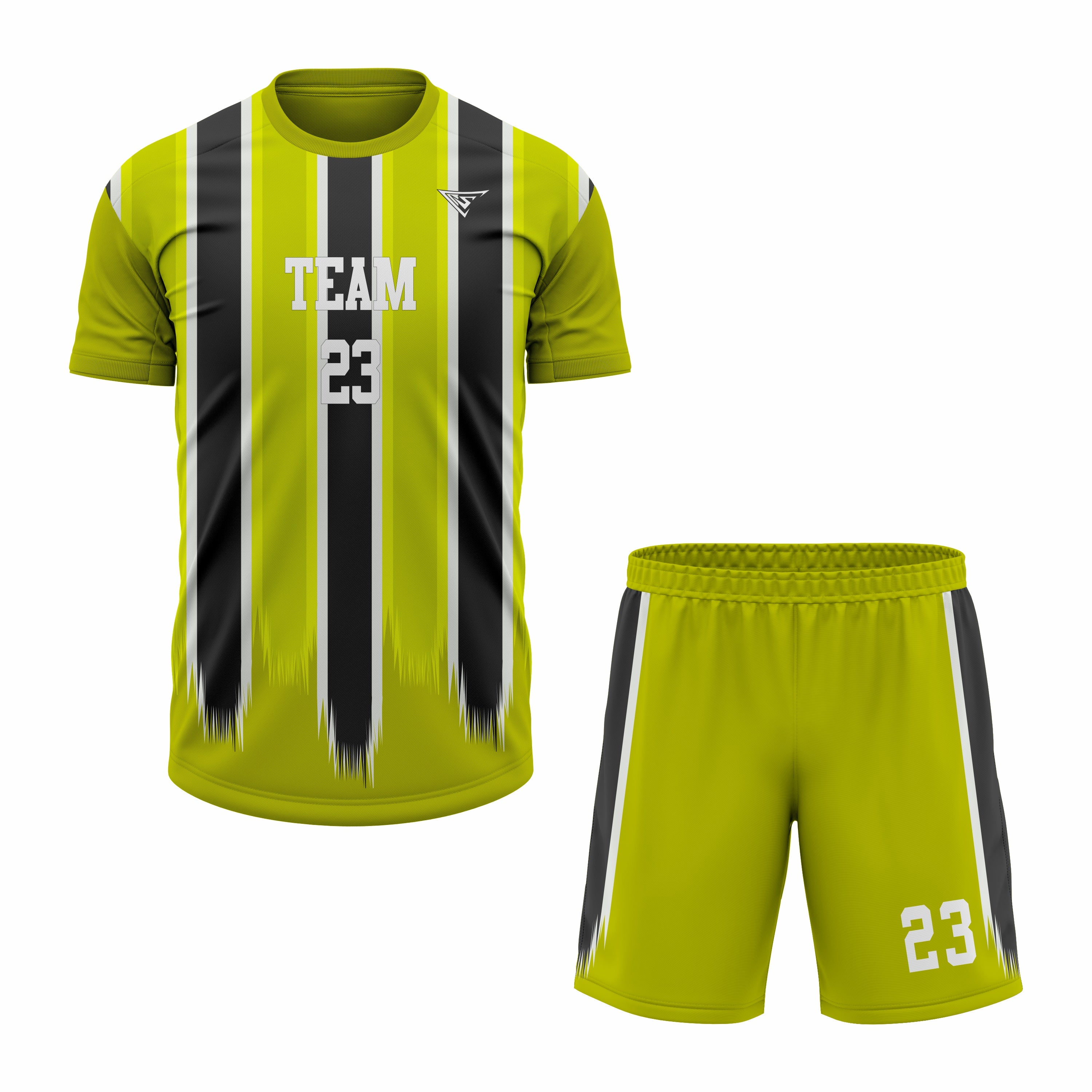 CUSTOM GREEN BLACK SOCCER UNIFORM