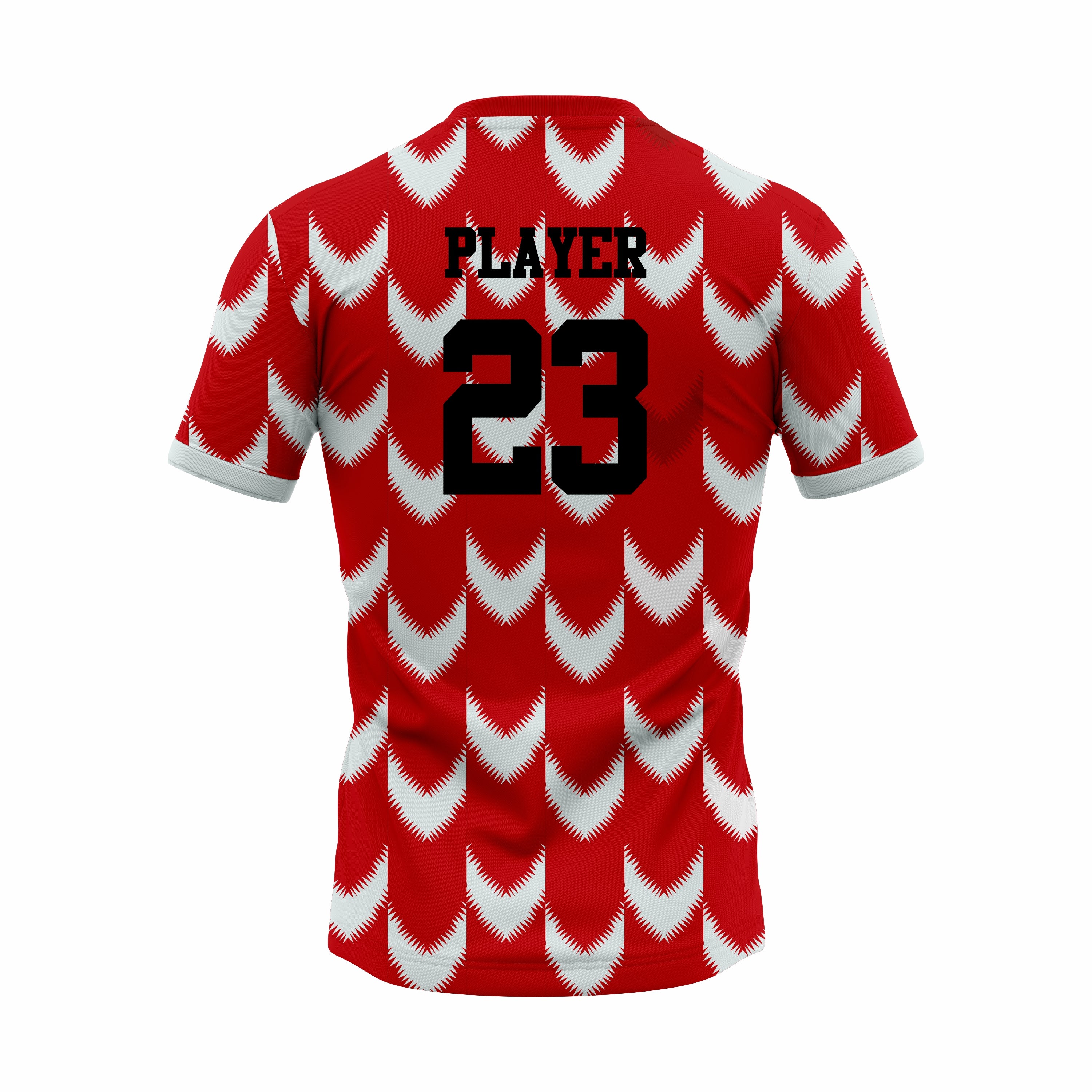 Custom Red & White Sublimation Soccer Jersey