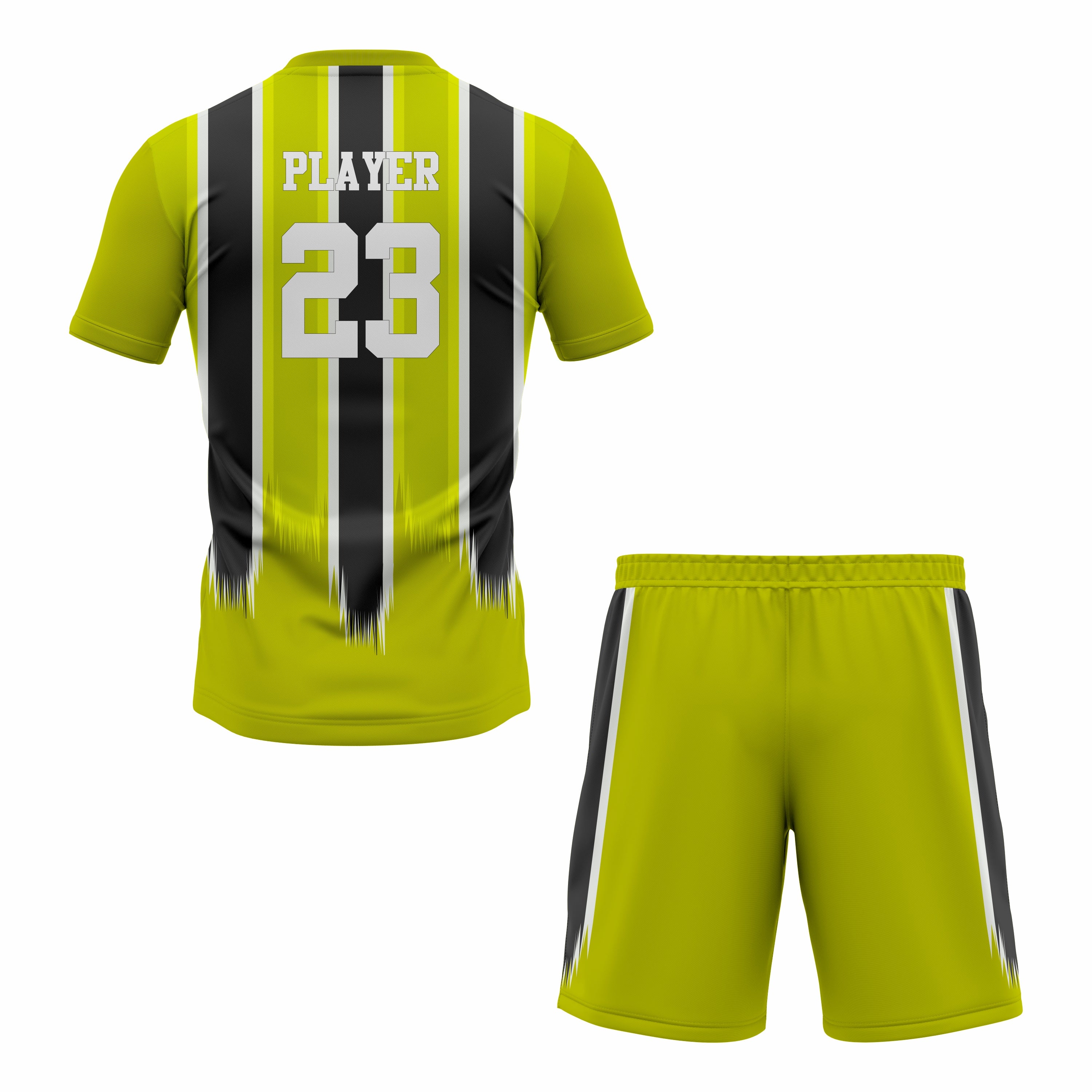 CUSTOM GREEN BLACK SOCCER UNIFORM