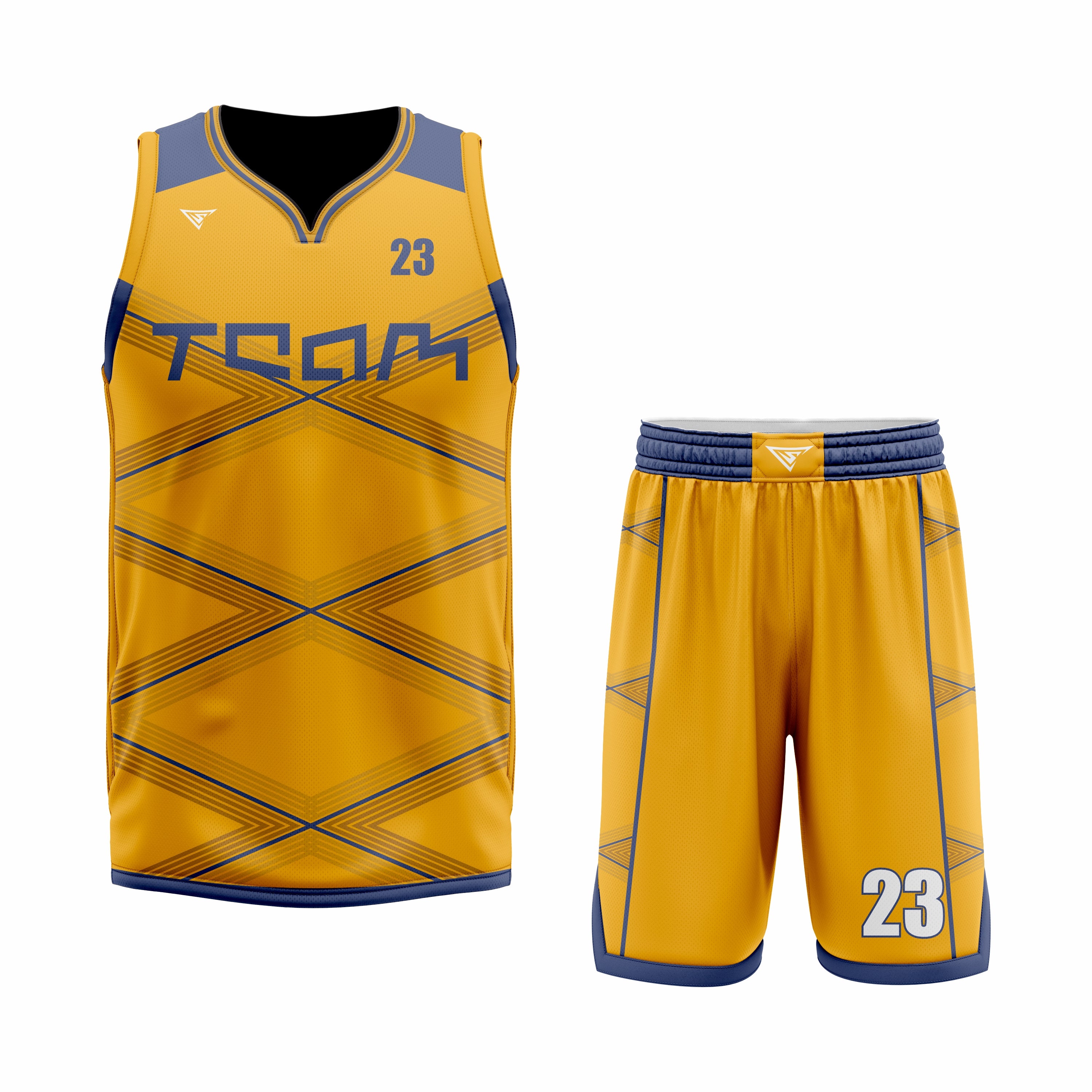 Custom Blue Yellow Basketball Uniform Set | Sports Custom Uniform