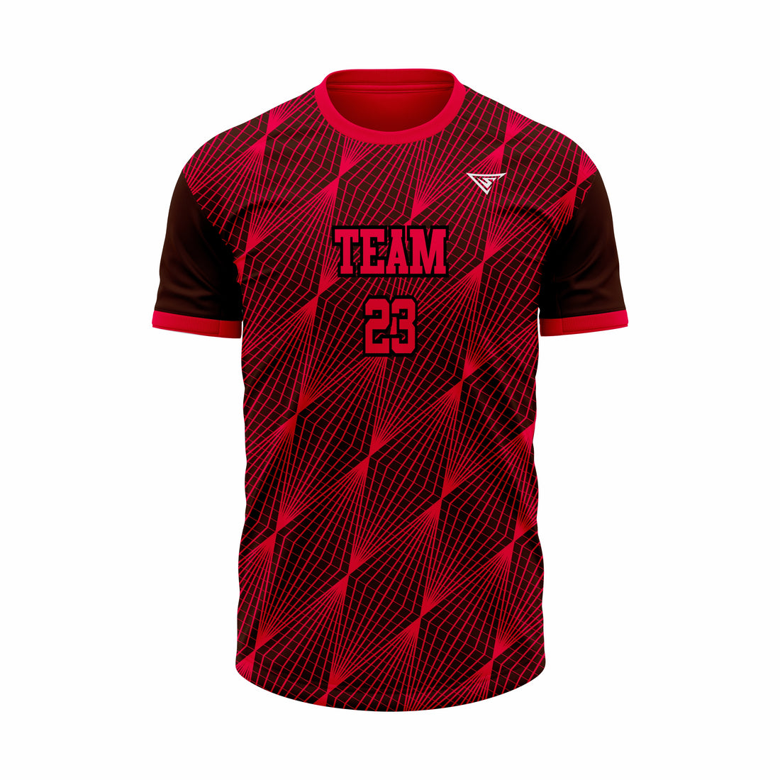 Custom Black & Red Sublimation Soccer Uniform