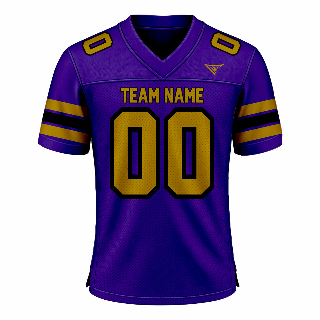 Custom Blue, Orange & Black American Football Fan Jersey