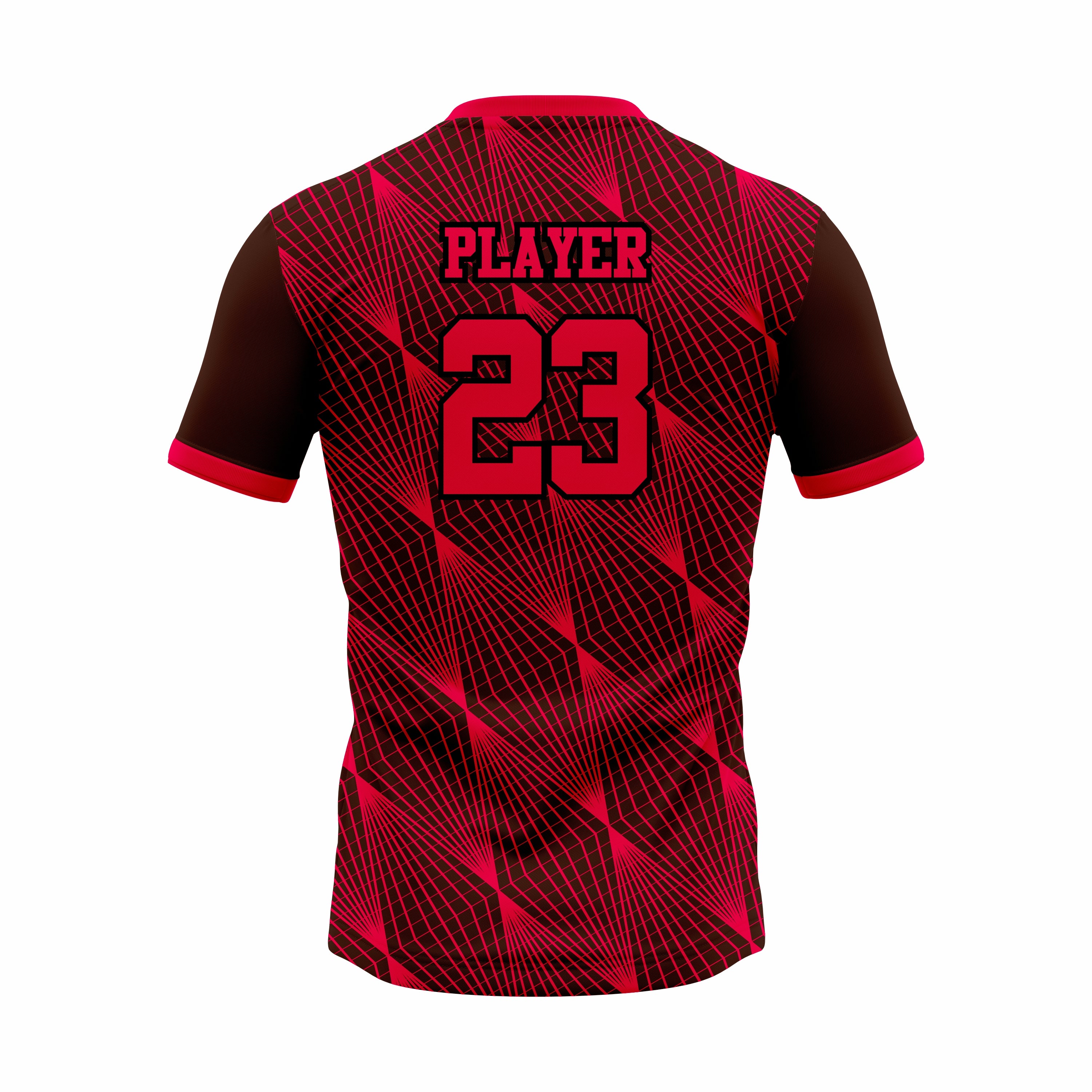 Custom Black & Red Sublimation Soccer Uniform