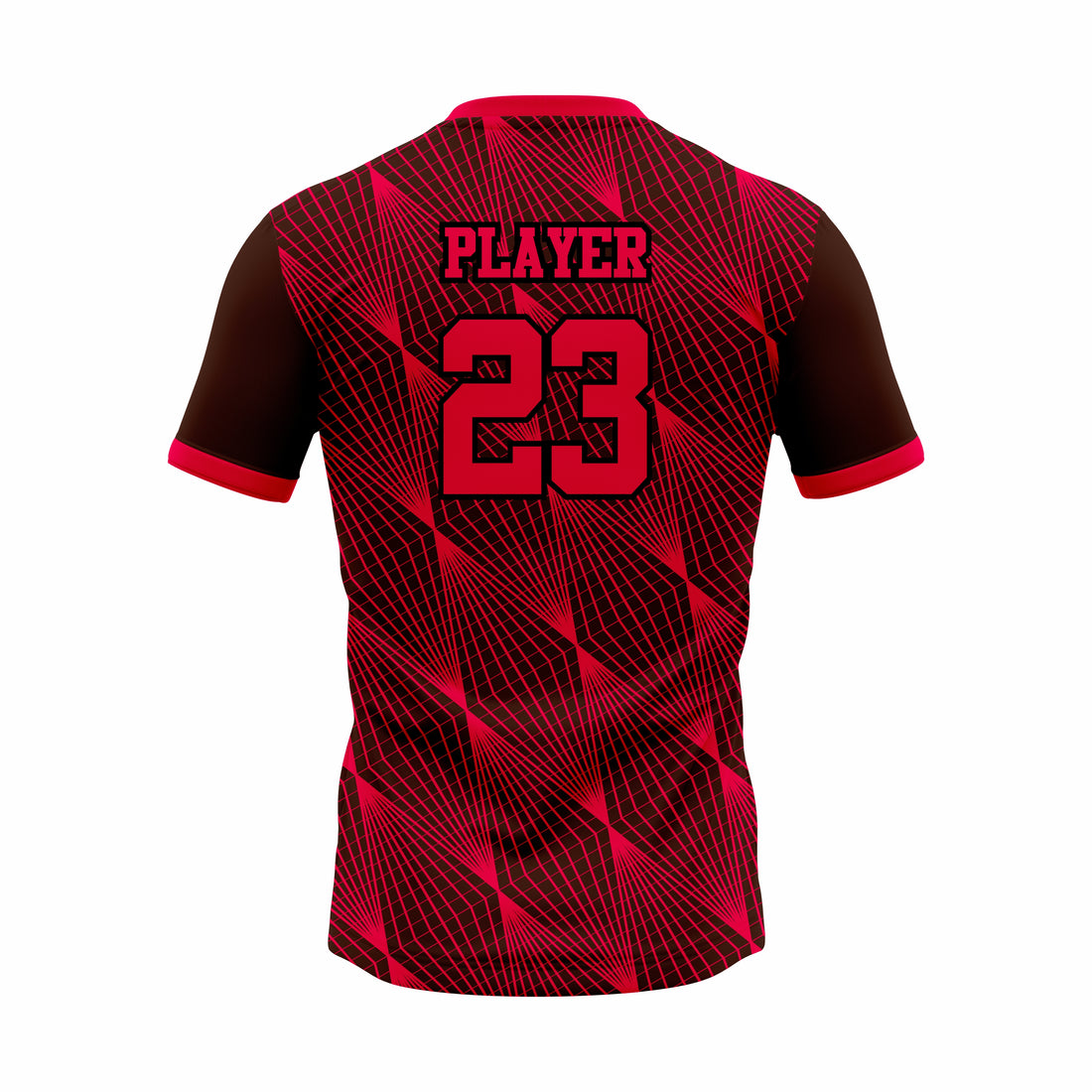 Custom Black & Red Sublimation Soccer Uniform
