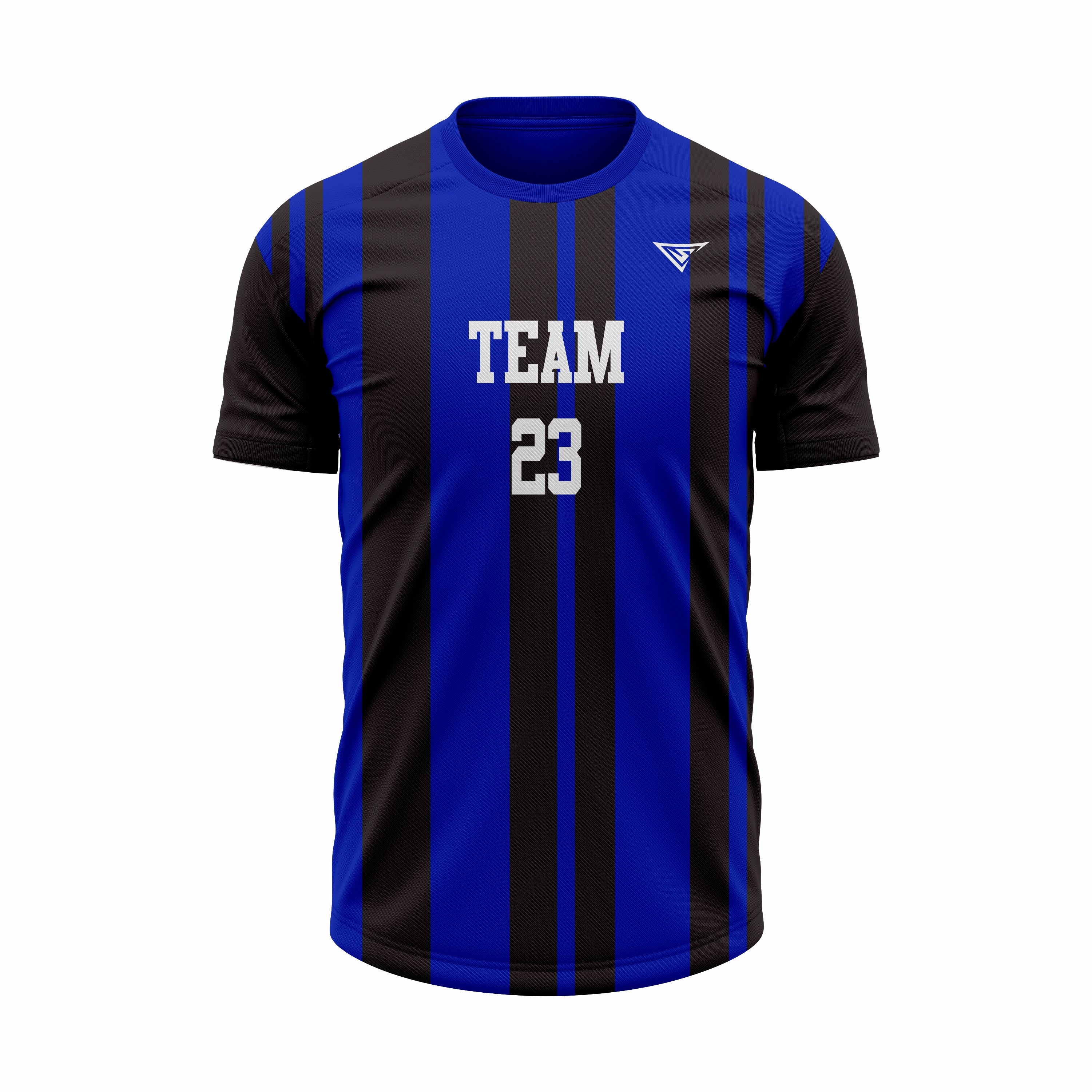 Custom Blue & Black Sublimation Soccer Jersey