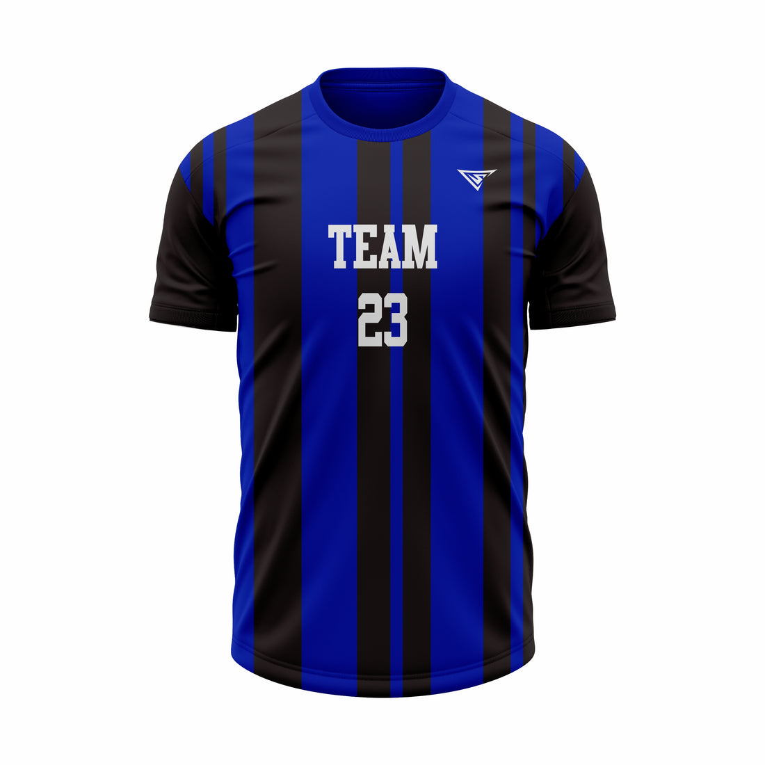 Custom Blue & Black Sublimation Soccer Jersey