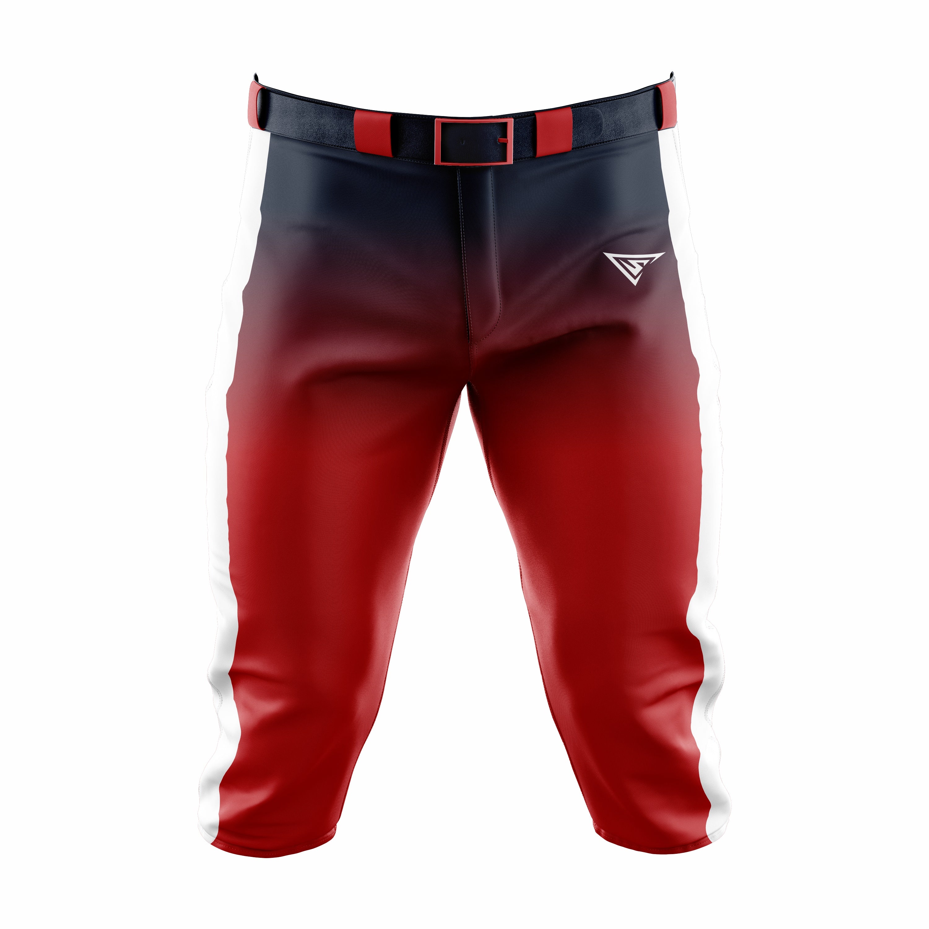 Custom Black, Red & White Baseball Knicker Pant
