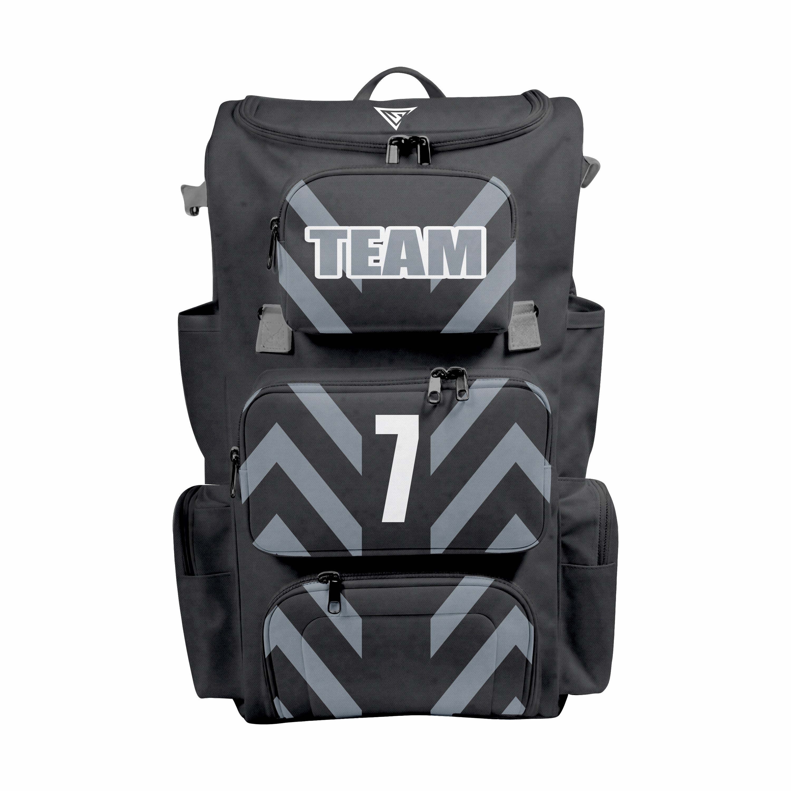 CUSTOM BLACK & GREEN ELITE BASEBALL/SOFTBALL BACKPACKS