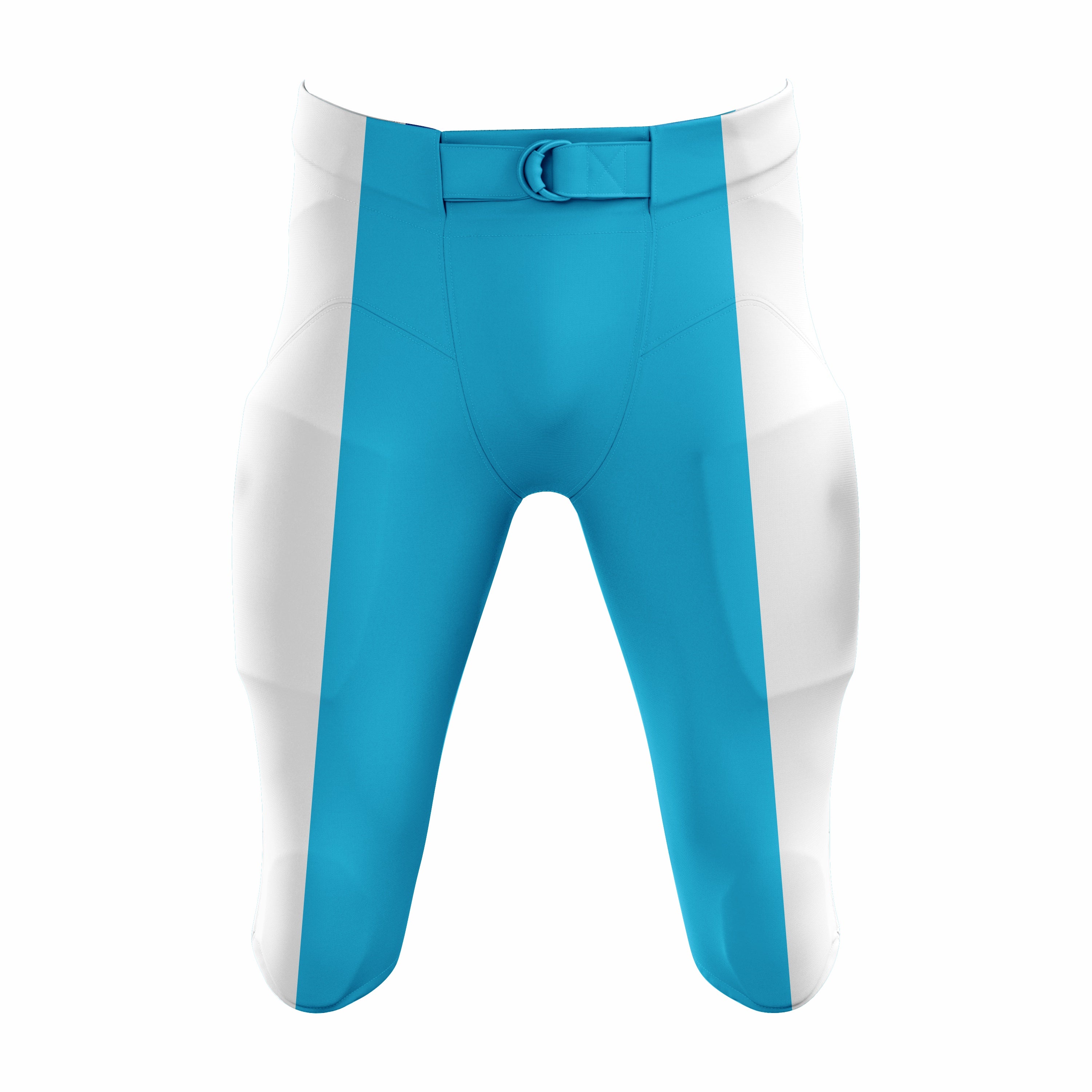 Custom Cyan & White American Football Pant