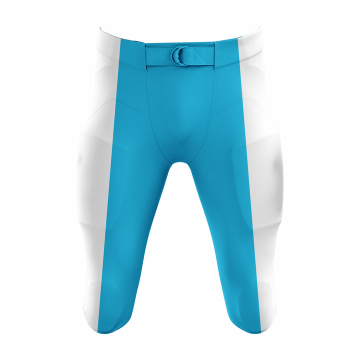 Custom Cyan & White American Football Pant