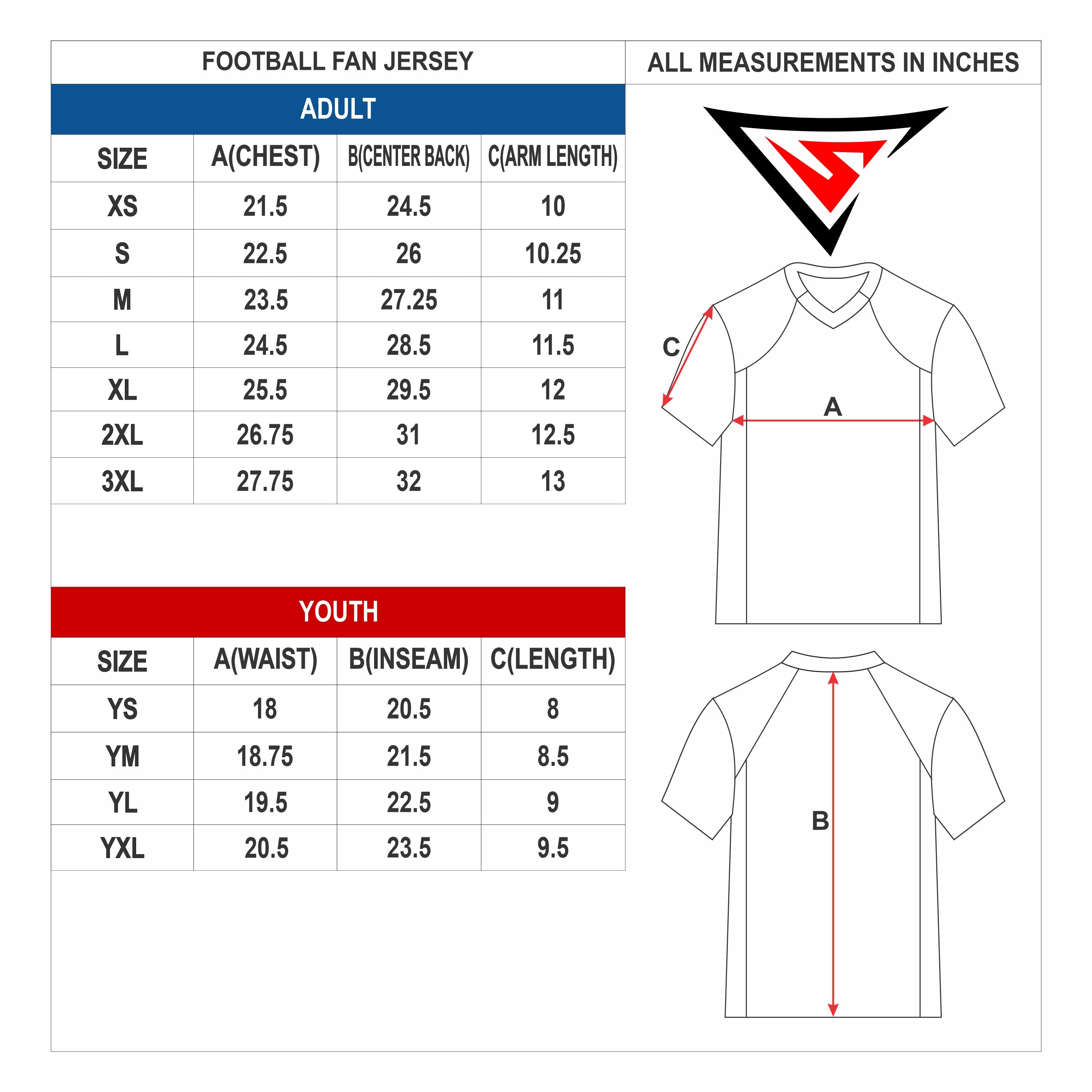 Custom Red & White American Football Fan Jersey