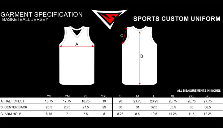 Custom Reversible Basketball Uniforms