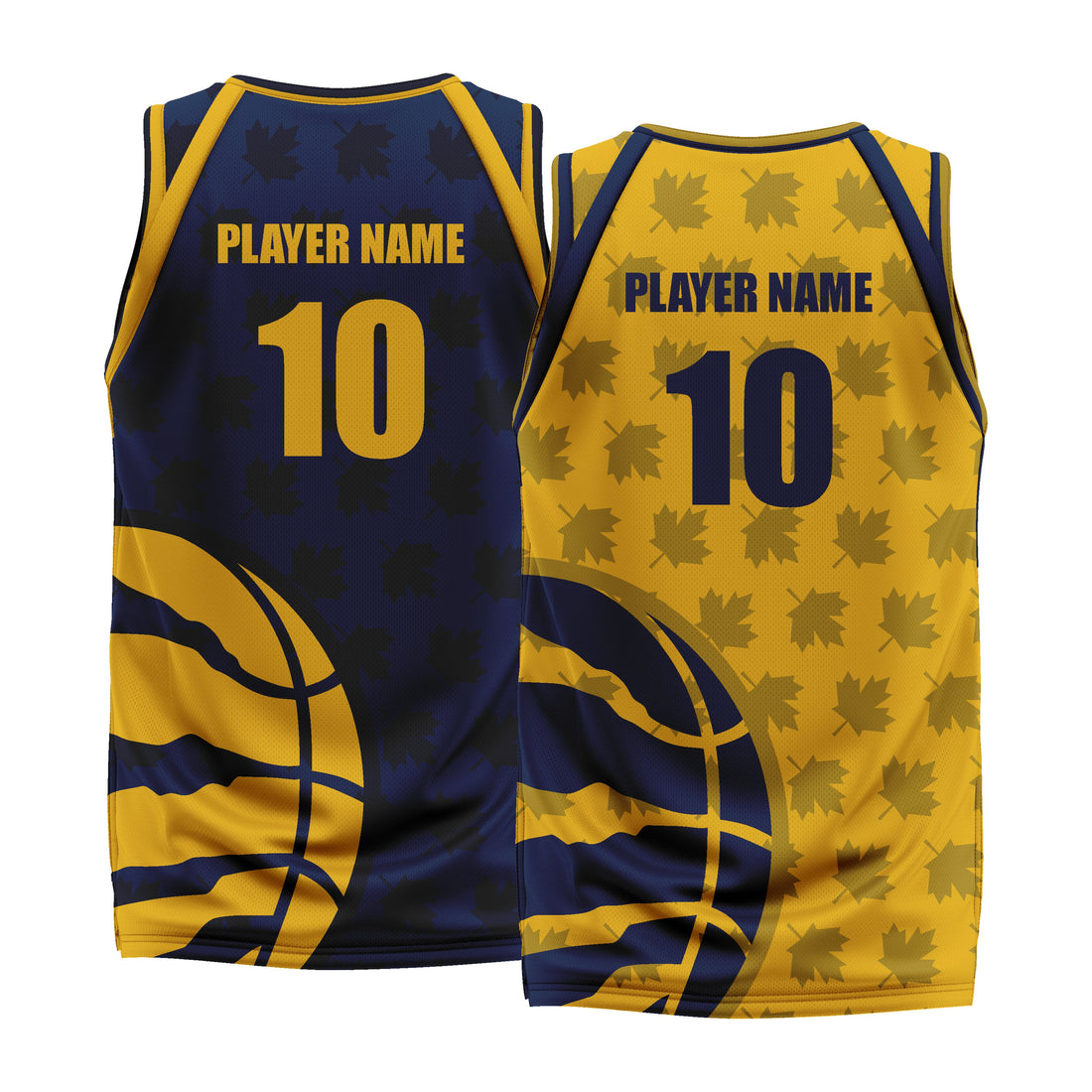 Custom Blue Yellow Double Side Basketball Jersey | Sports Custom Uniform