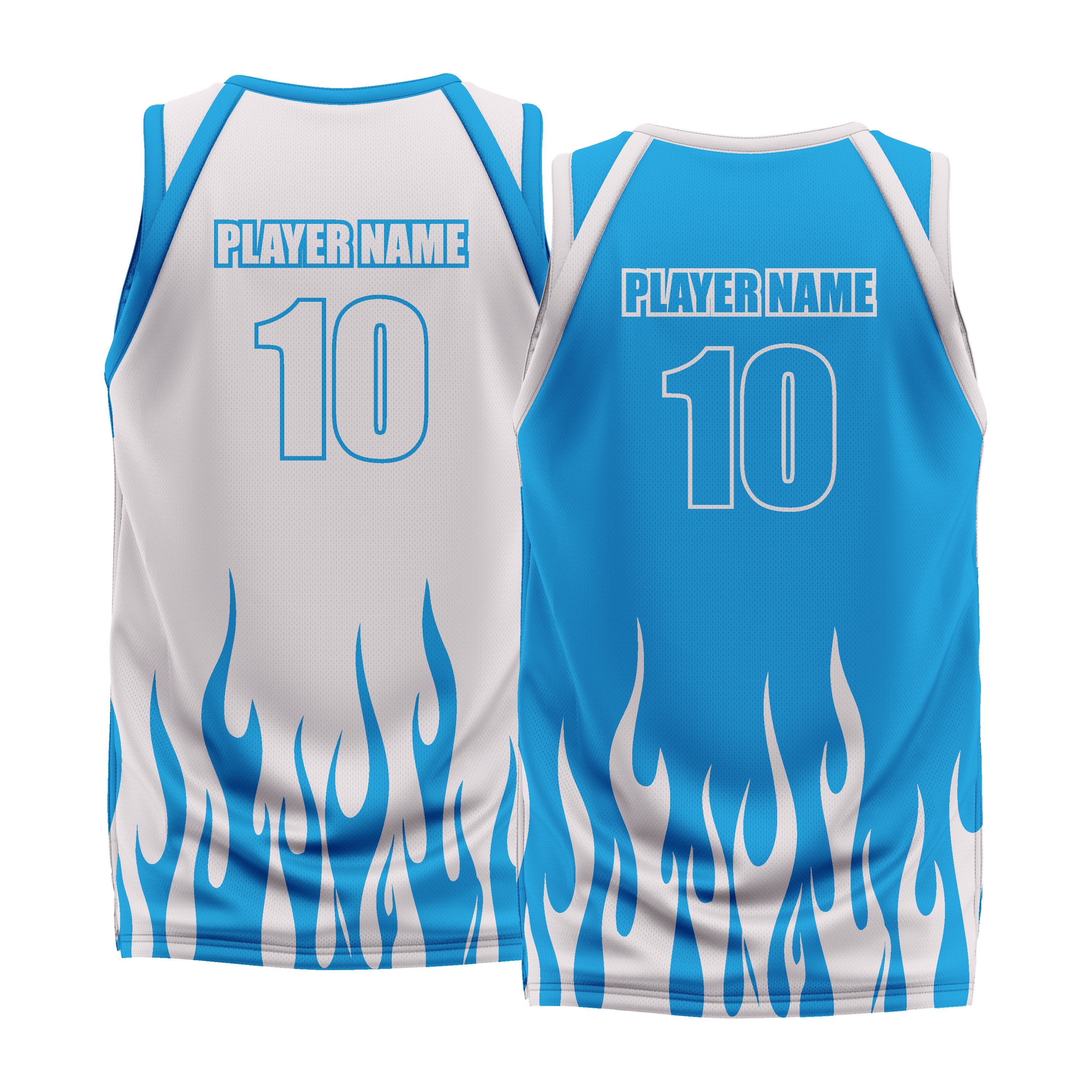 Custom Blue White Double Side Basketball Jersey | Sports Custom Uniform