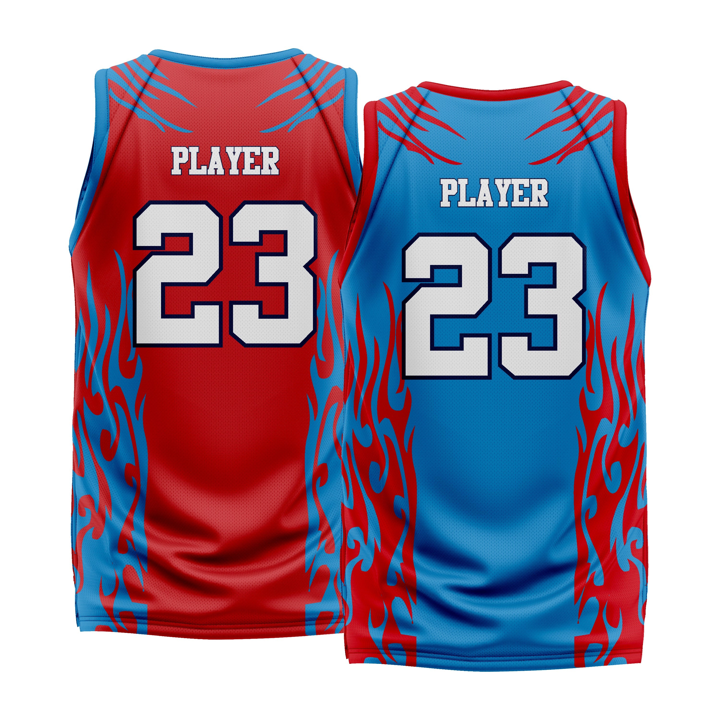 Custom Red Blue Double Side Basketball Jersey | Sports Custom Uniform