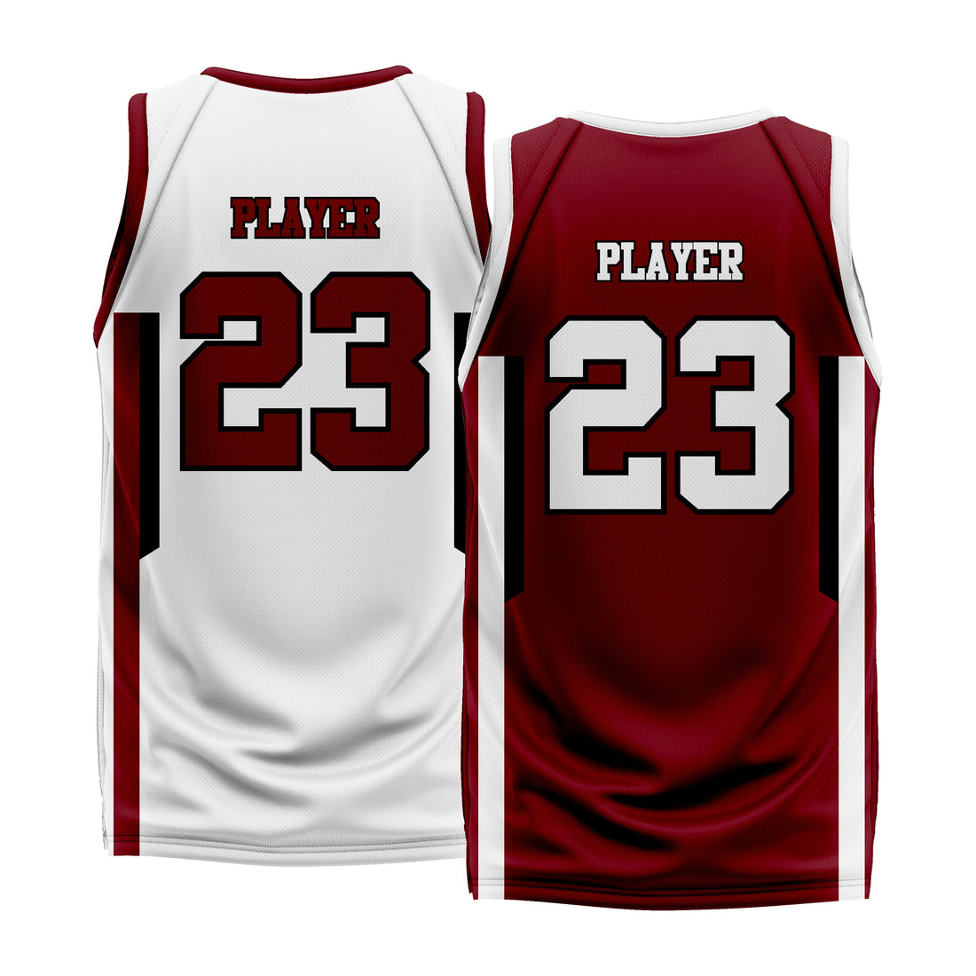 Custom Maroon White Double Side Basketball Jersey | Sports Custom Uniform
