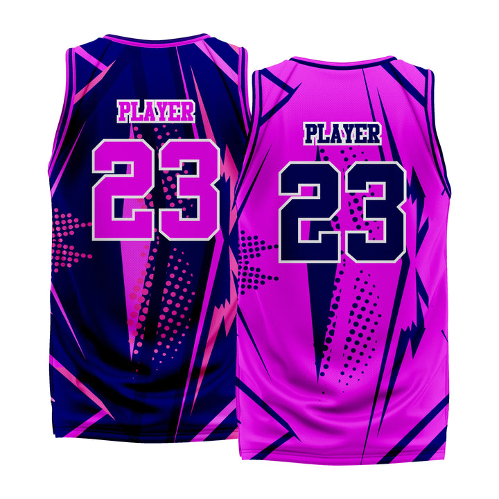 Custom Purple Blue Double Side Basketball Jersey | Sports Custom Uniform