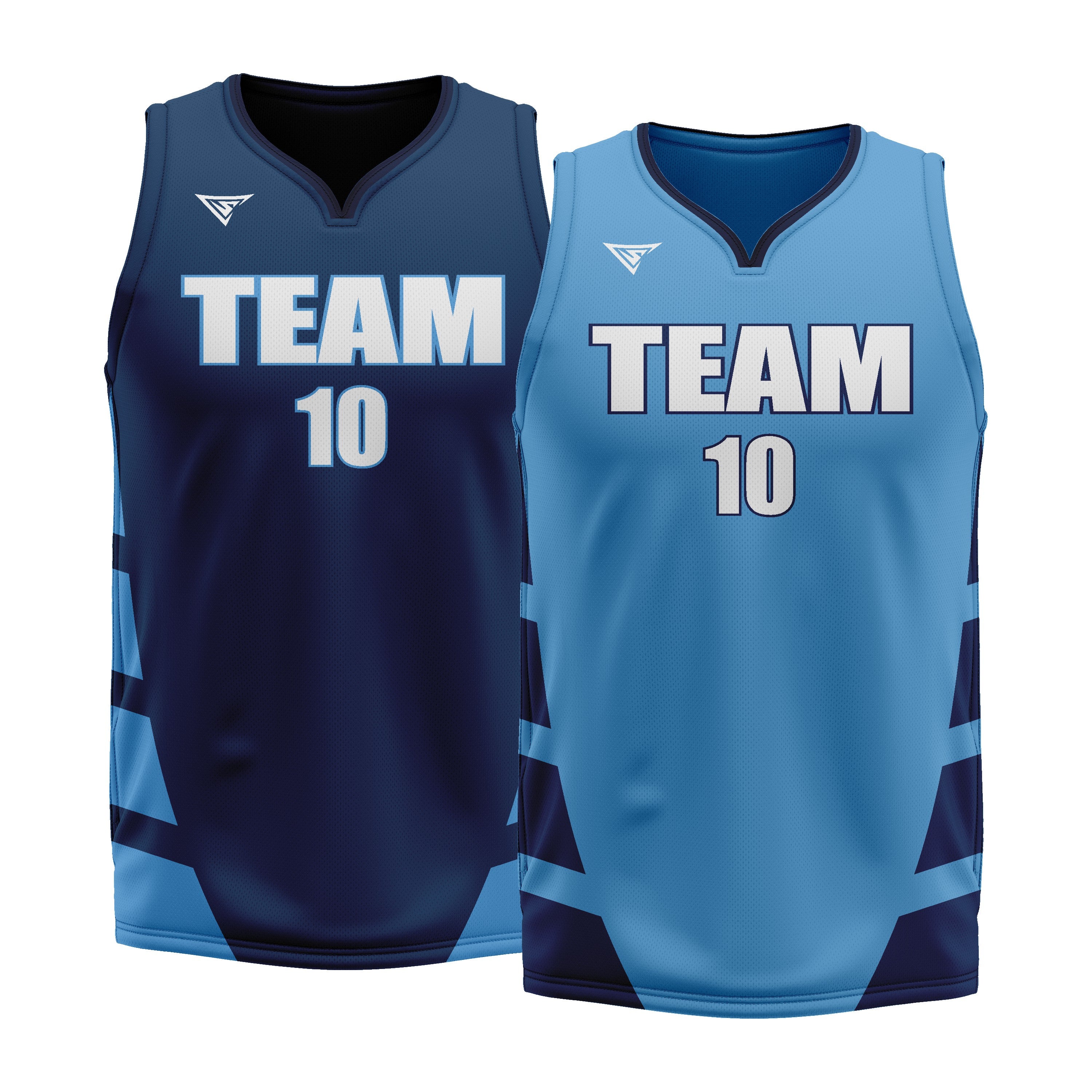 Custom Blue White Double Side Basketball Jersey | Sports Custom Uniform