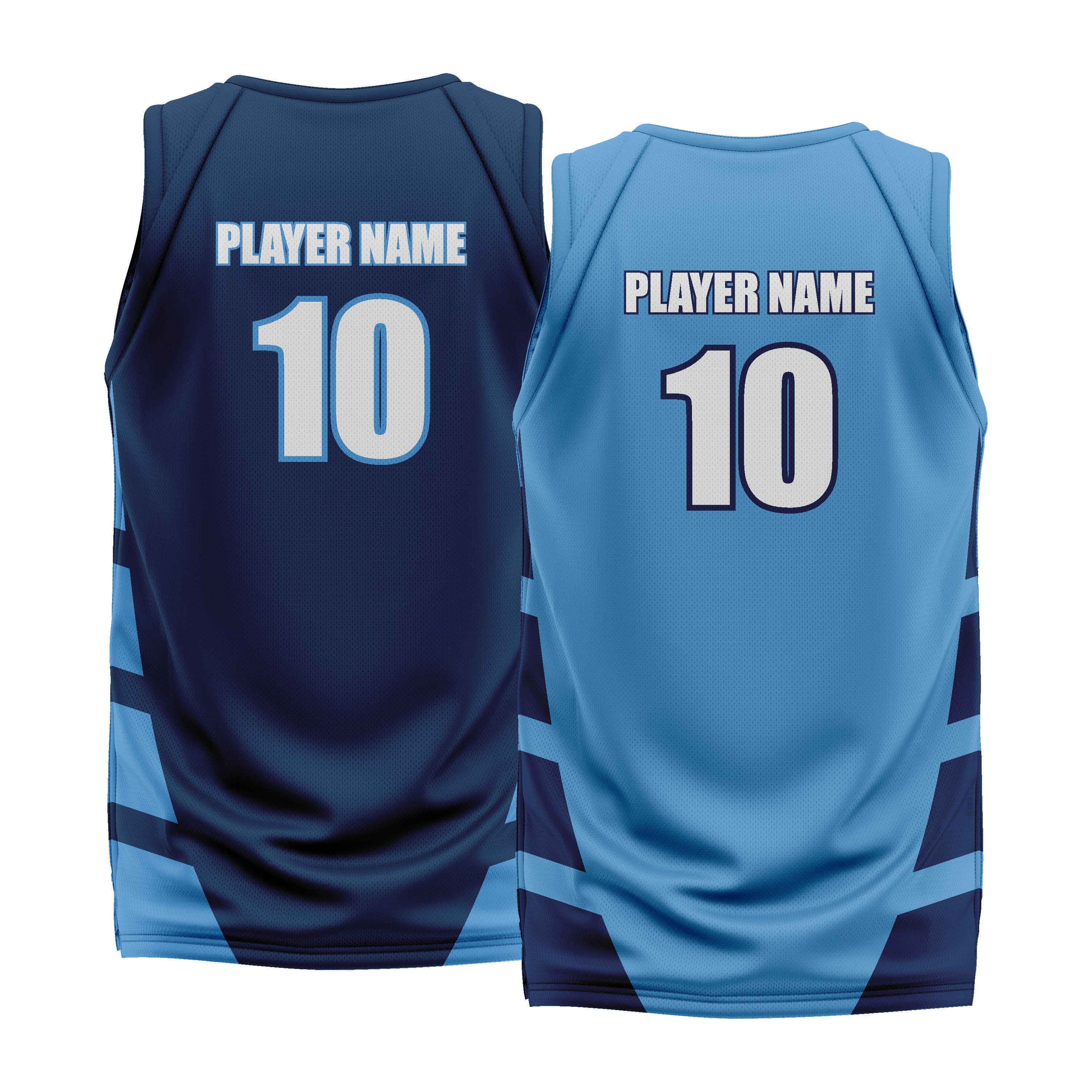 Custom Blue White Double Side Basketball Jersey | Sports Custom Uniform