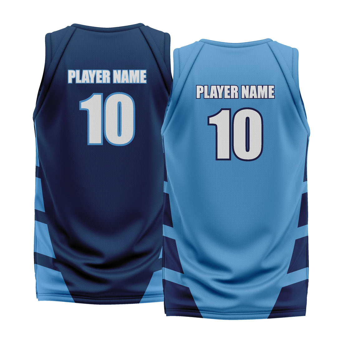 Custom Blue White Double Side Basketball Jersey | Sports Custom Uniform