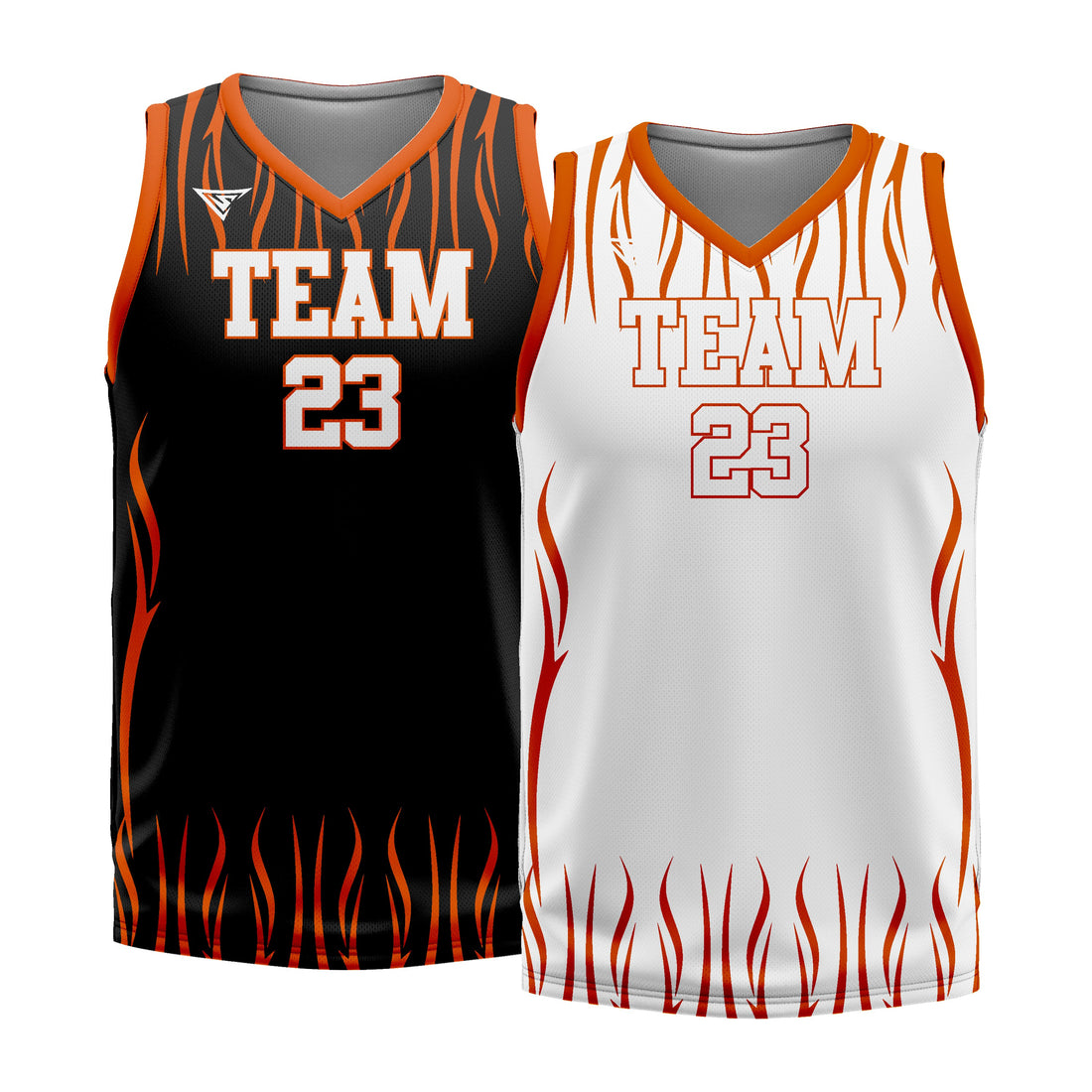 Custom Black Orange Double Side Basketball Jersey | Sports Custom Uniform