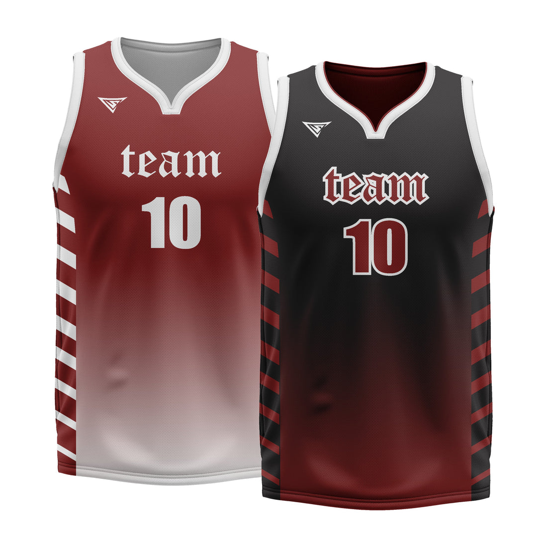 Custom Maroon Black Double Side Basketball Jersey | Sports Custom Uniform
