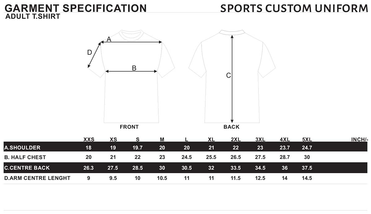 Custom Sports Uniform Store | Size Guides for Men, Women, and Kids