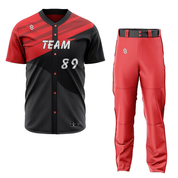 Red Baseball Jersey Uniform